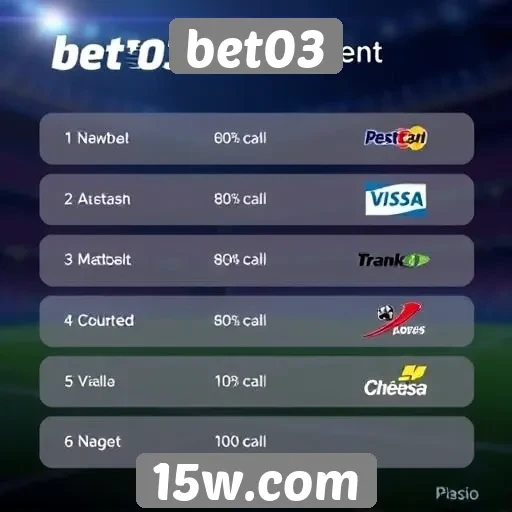 Métodos de pagamento aceitos no bet03